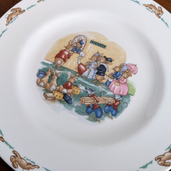 🇬🇧 Vintage Bunnykins 3 Piece Children's Dinnerware Set Made In England - Picture 8 of 11